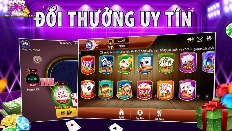 Top game bài đổi thưởng uy tín